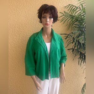 CHICO’S green open crop jacket